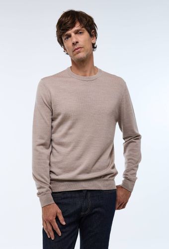 Pull col rond en laine mérinos - MONOPRIX - Modalova