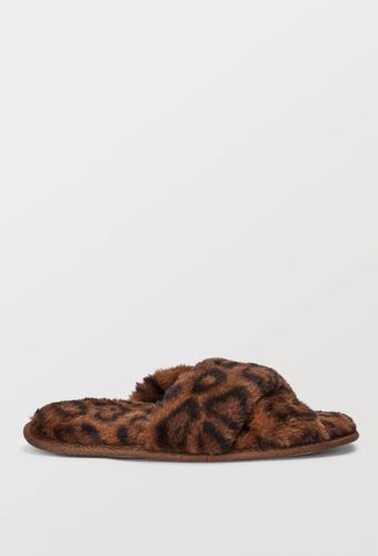 Mules croisées en fausse fourrure - MONOPRIX - Modalova
