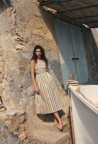Robe midi rayée en coton BIO GOTS - MONOPRIX - Modalova