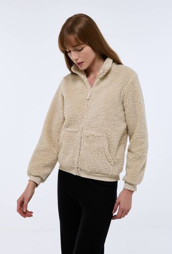 Veste zippée col montant en sherpa - MONOPRIX - Modalova