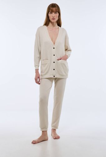 Pantalon uni en viscose mélangée - MONOPRIX - Modalova