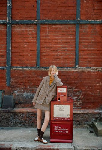 Veste blazer à motif chevron - MONOPRIX - Modalova