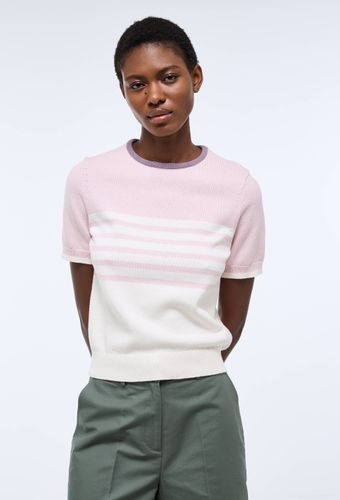 Pull rayée manches courtes en coton - MONOPRIX - Modalova