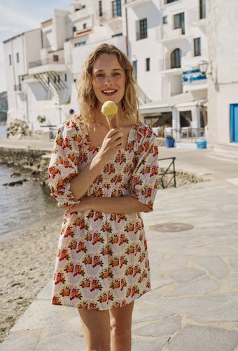 Robe courte imprimée en coton BIO GOTS - MONOPRIX - Modalova
