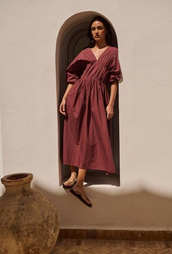 Robe midi smockée en coton BIO GOTS - MONOPRIX - Modalova