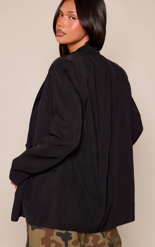 Black Blazer Croisé À Double Détail De Poches | Taille 42 - PrettyLittleThing - Modalova