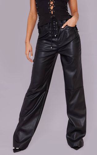 Pantalon Large En Synthétique Avec Détail Plissé | Taille 32 - PrettyLittleThing - Modalova