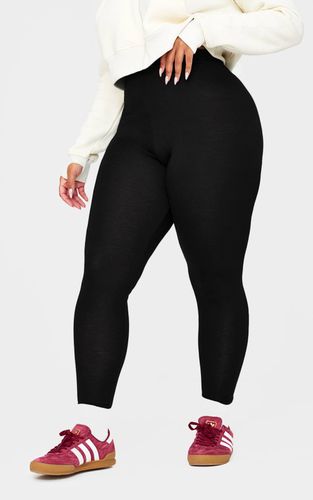 Black Legging Taille Haute En Jersey Basic Plus | Taille 46 - PrettyLittleThing - Modalova