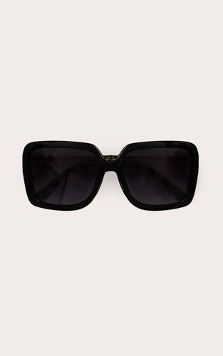 Black Lunettes De Soleil Carrées Surdimensionnées - PrettyLittleThing - Modalova