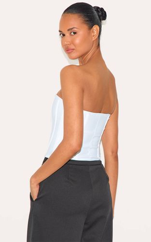 White Corset Structuré À Bandage Avec Agrafes | Taille 42 - PrettyLittleThing - Modalova