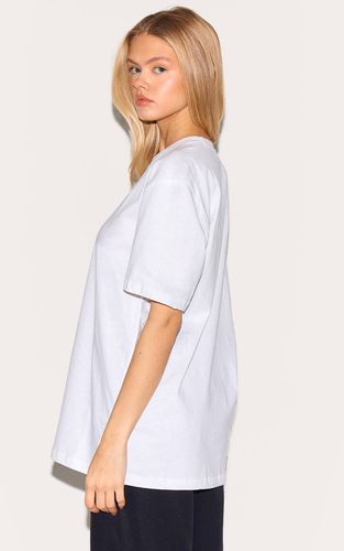 White T-shirt Oversize En Coton | Taille XS - PrettyLittleThing - Modalova