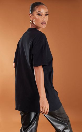 Black T-shirt Oversize En Coton | Taille XS - PrettyLittleThing - Modalova