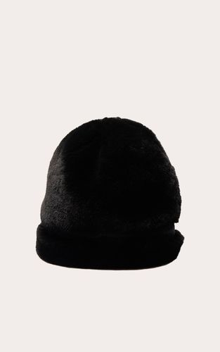 Black Bonnet En Synthétique Douce - PrettyLittleThing - Modalova