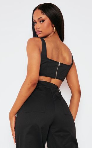 Black Ensemble Corset Cargo Structuré En Sergé Avec Ourlet Plongeant | Taille 42 - PrettyLittleThing - Modalova