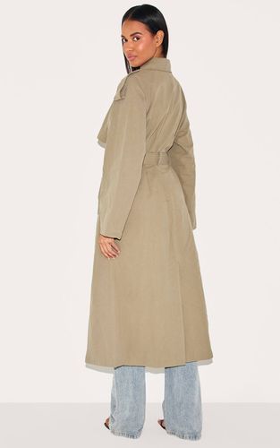 Khaki Trench-coat Ceinturé À Double Boutonnage | Taille 32 - PrettyLittleThing - Modalova