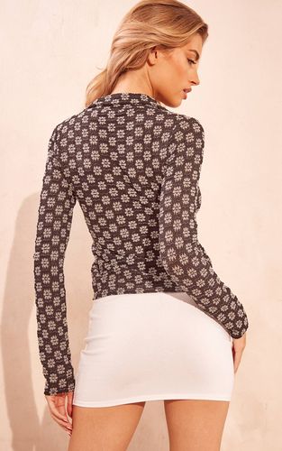 Chemise Ajustée Broderie Florale | Taille 36 - PrettyLittleThing - Modalova