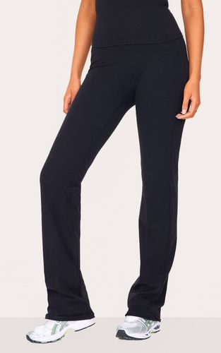Black Pantalon Évasé Sculptant À Taille Haute | Taille 42 - PrettyLittleThing - Modalova