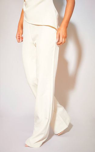 Cream Pantalon Évasé Skinny Taille Basse Ajusté | Taille 44 - PrettyLittleThing - Modalova