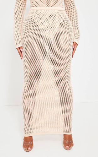 Cream Jupe Maxi Tricot Taille Basse Sculptante | Taille 36 - PrettyLittleThing - Modalova