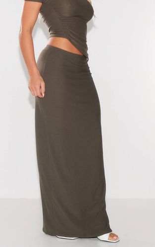 Khaki Jupe Maxi Taille Basse Toucher Doux | Taille 42 - PrettyLittleThing - Modalova