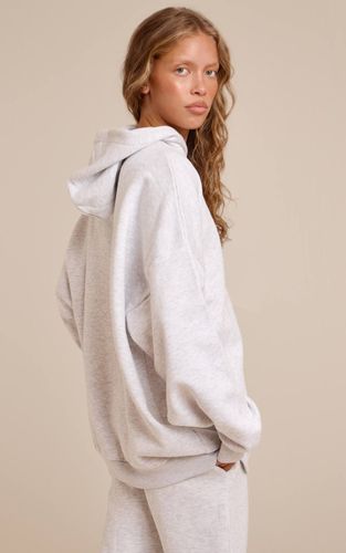 Ash Grey Sweat À Casynthétiqueche Oversize Avec Logo Plt | Taille XS - PrettyLittleThing - Modalova