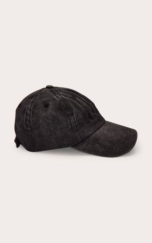 Black Casquette En Denim Délavé - PrettyLittleThing - Modalova