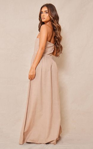 Stone Robe Maxi Bandeau Corset Aspect Lin | Taille 42 - PrettyLittleThing - Modalova