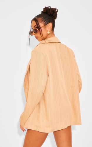 Blazer Dad Oversize À Fines Rayures Tissées | Taille 36 - PrettyLittleThing - Modalova