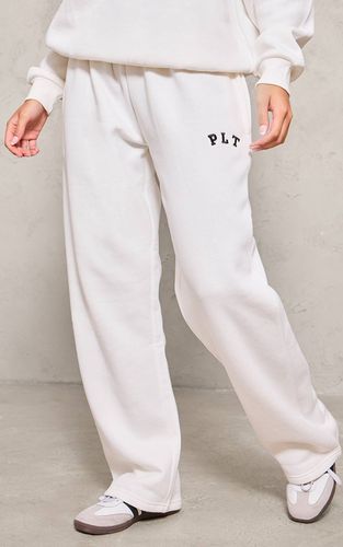 Cream Jogging Large Oversize Avec Logo PLT | Taille XL - PrettyLittleThing - Modalova