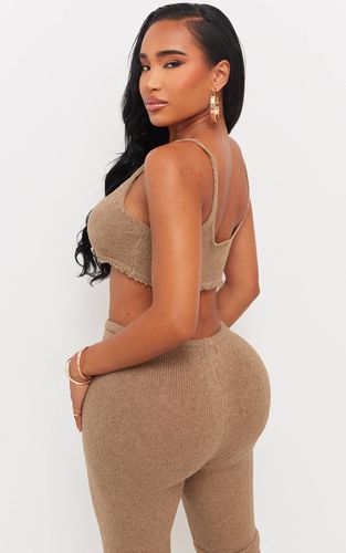 Mocha Brassière Courte Extrême En Maille Shape | Taille Large - PrettyLittleThing - Modalova