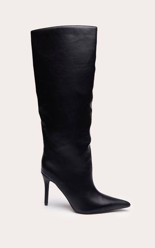 Black Bottes Hautes À Talons Aiguilles Bout Pointu En Synthétiquecuir | Taille 41 - PrettyLittleThing - Modalova