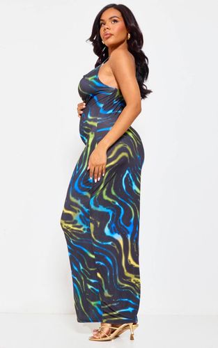 Multi Robe Maxi De Maternité Imprimée Verte À Col Bénitier | Taille 36 - PrettyLittleThing - Modalova