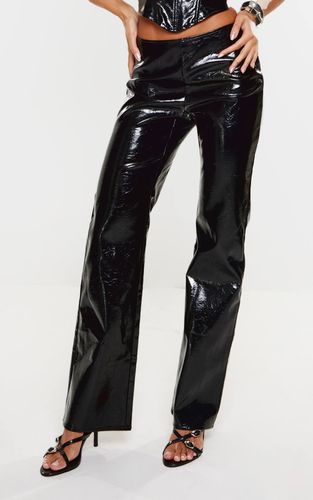Black Pantalon En Synthétique Brillant | Taille 36 - PrettyLittleThing - Modalova