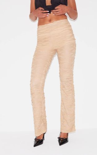 Stone Pantalon Droit En Jersey Texturé | Taille 32 - PrettyLittleThing - Modalova
