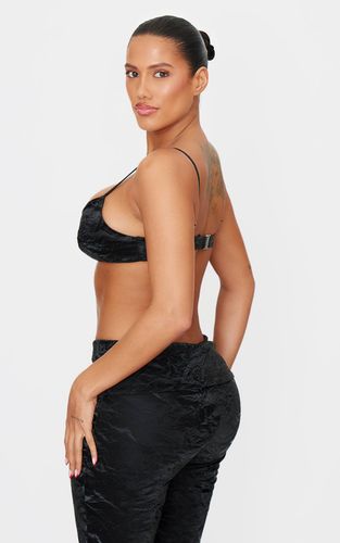 Black Ensemble Coordonné Bralette En Synthétique Effet Délavé Shape | Taille 36 - PrettyLittleThing - Modalova