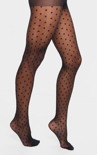 Femme Black Collants À Pois Noir - PrettyLittleThing - Modalova
