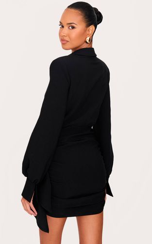 Black Robe Mini Avec Détail Ceinture Drapée | Taille 32 - PrettyLittleThing - Modalova