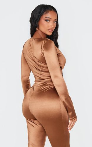 Haut À Manches Longues Cache-cœur Disco Sculptant Shape | Taille 34 - PrettyLittleThing - Modalova