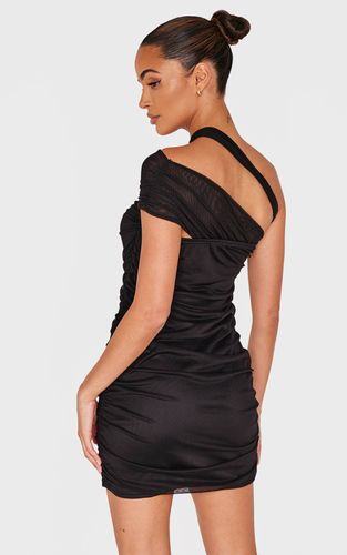 Black Robe Courte À Détail Maille Au Col | Taille 32 - PrettyLittleThing - Modalova