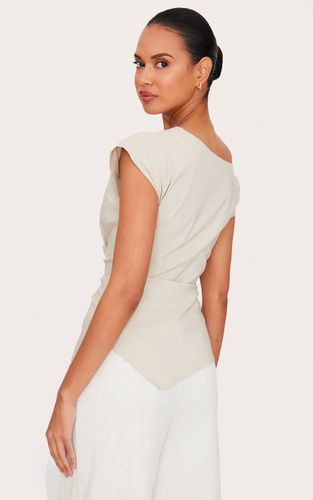 Stone Haut Long Asymétrique Ample En Bengaline | Taille 42 - PrettyLittleThing - Modalova