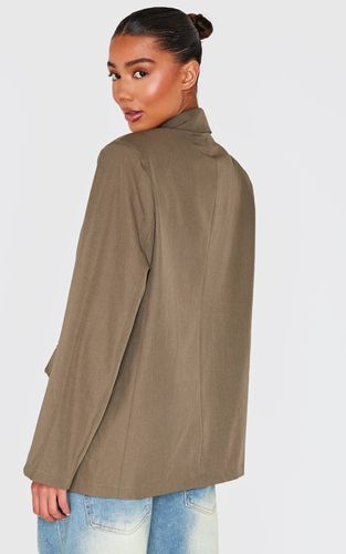 Olive Blazer Oversize Structuré À Détails De Coutures | Taille 42 - PrettyLittleThing - Modalova