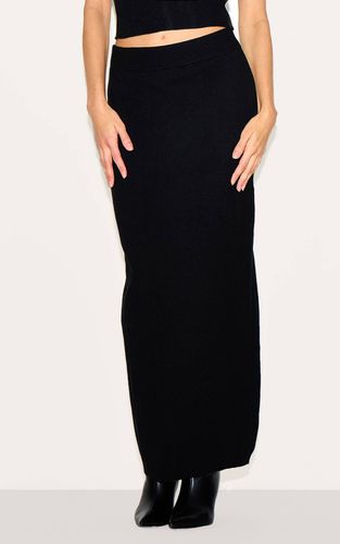 Black Jupe Longue En Maille Basique | Taille XS - PrettyLittleThing - Modalova