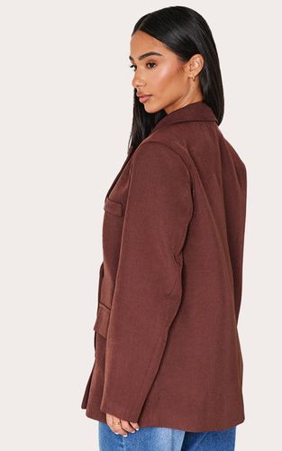 Brown Blazer Petite Premium À Double Boutonnage Avec Détails De Boutons | Taille 30 - PrettyLittleThing - Modalova