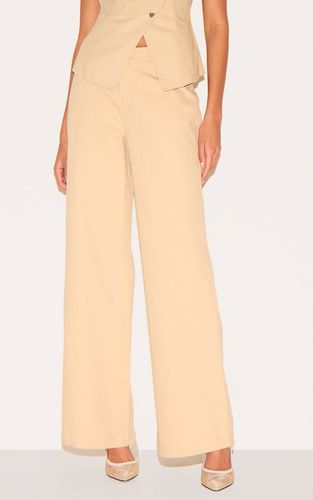 Stone Pantalon Large En Sergé Avec Détails À Boutons-pression | Taille 42 - PrettyLittleThing - Modalova