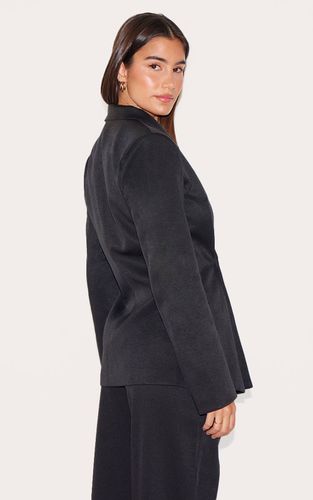 Black Blazer Ajusté En Tissu Tissé Avec Taille Cintrée Coupe Premium | Taille 32 - PrettyLittleThing - Modalova