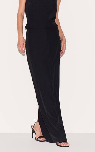 Black Jupe Longue Ajustée En Tissu Tissé Avec Détail De Poches | Taille 34 - PrettyLittleThing - Modalova