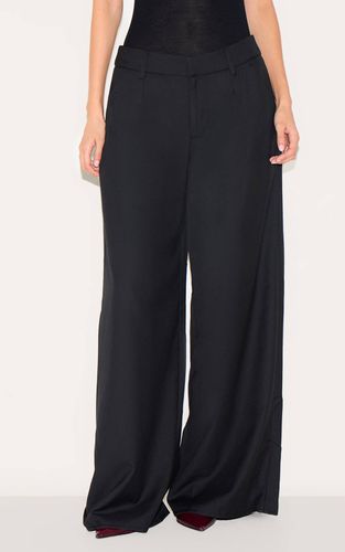 Black Pantalon Large Tissé À Double Pli | Taille 42 - PrettyLittleThing - Modalova