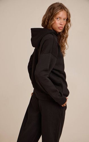 Deep Black Sweat À Casynthétiqueche Oversize Avec Logo Plt | Taille XL - PrettyLittleThing - Modalova