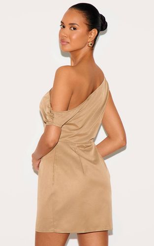 Robe Courte Tissée Avec Détail De Bonnets Asymétriques | Taille 36 - PrettyLittleThing - Modalova