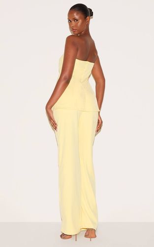 Lemon Combinaison Évasée Bustier Longue Ajustée En Tissu Tissé | Taille 42 - PrettyLittleThing - Modalova